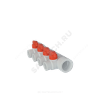 Коллектор PP-R белый Дн 32х20 на 3 выхода с кранами VALFEX 101133203