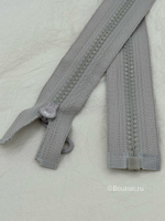 Молния тракторная серая