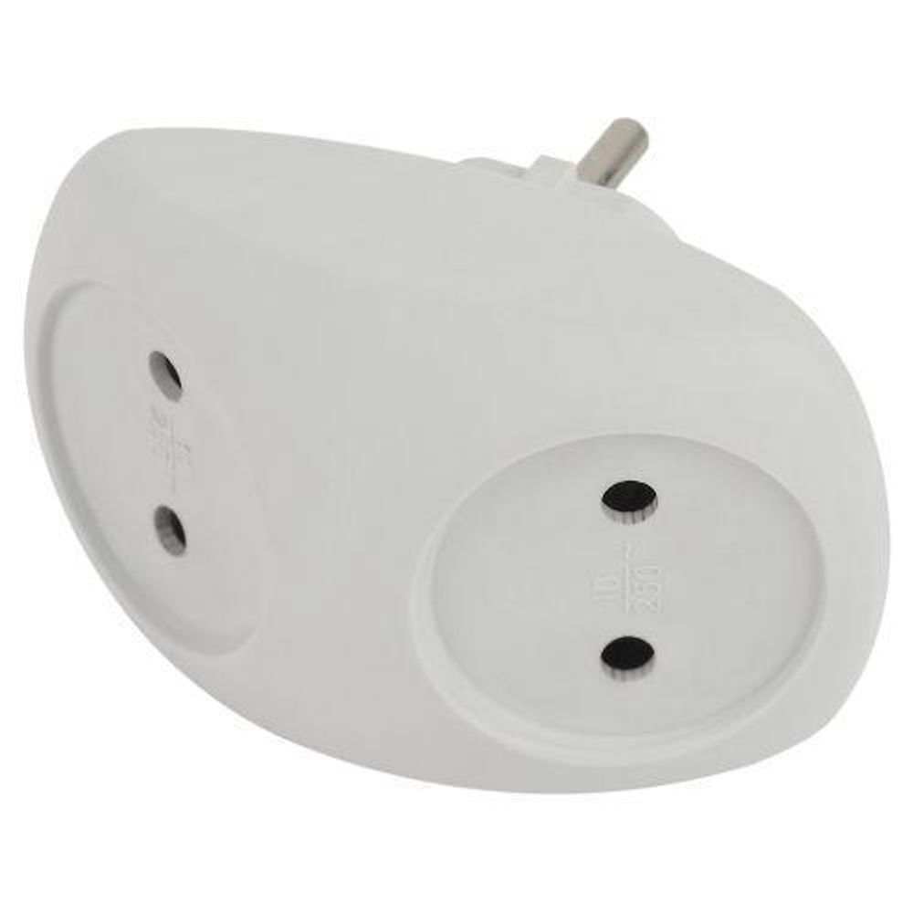 Разветвитель 2-м без заземл. 10А IP20 SPx-2-W бел. Эра Б0053480 Разветвитель 2-м без заземл. 10А IP20 SPx-2-W бел. Эра Б0053480