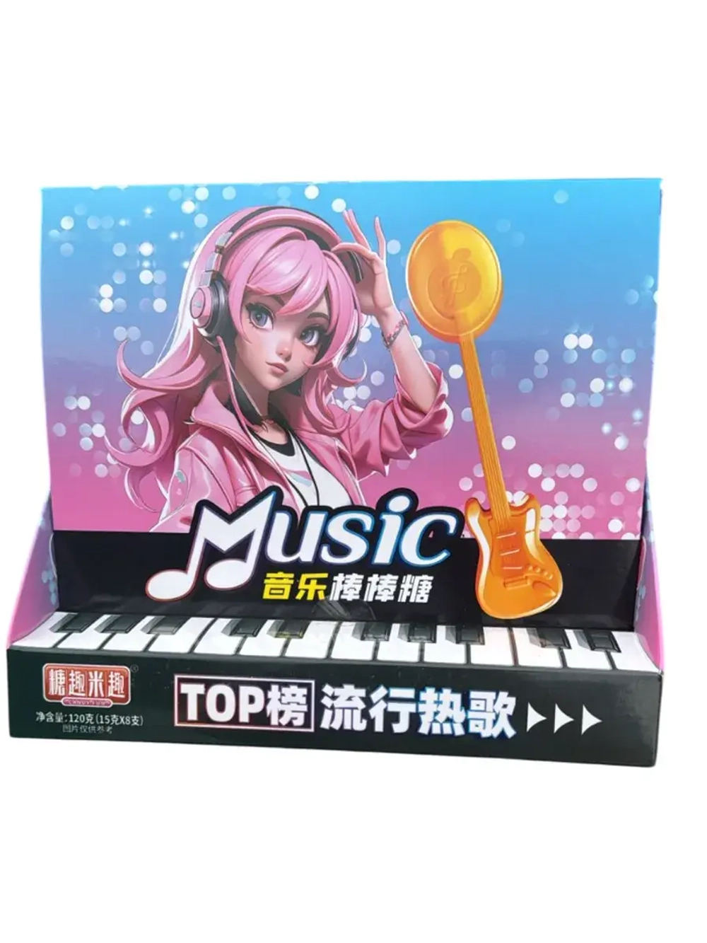 Музыкальные леденцы в виде Рок-Гитары 8 блоков