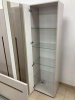 Пенал-витрина левый Валенсия кашемир/софт сантьяго