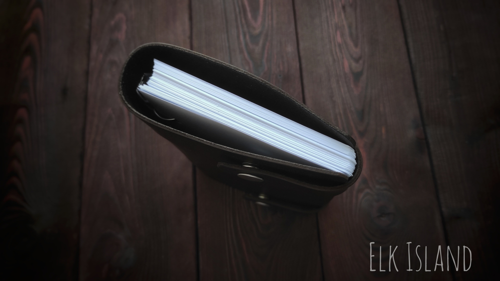 Блокноты: Кожаный блокнот А5 на кольцах