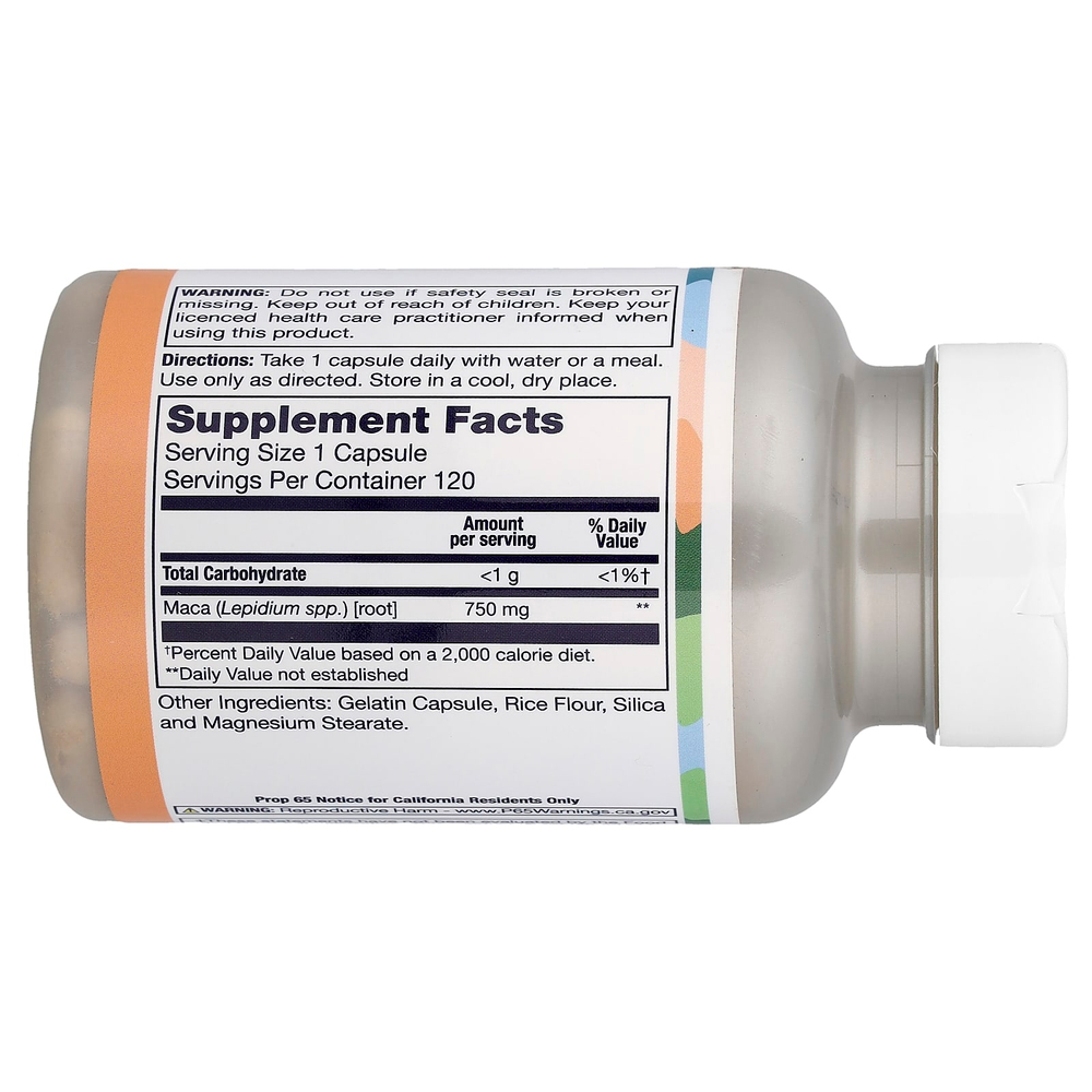 LifeTime Vitamins, перуанская мака, 750 мг, 120 капсул