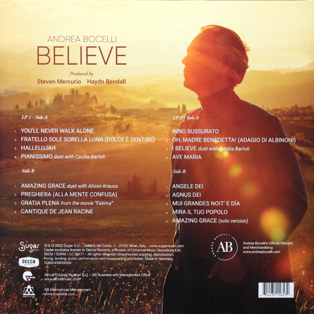 Andrea Bocelli / Believe (2LP)