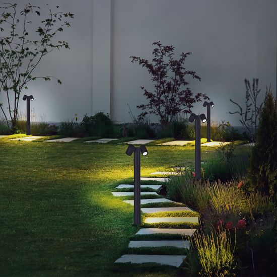 SL9003.405.02 Светильник уличный наземный ST-Luce Черный GU10 2*35W VISIONI