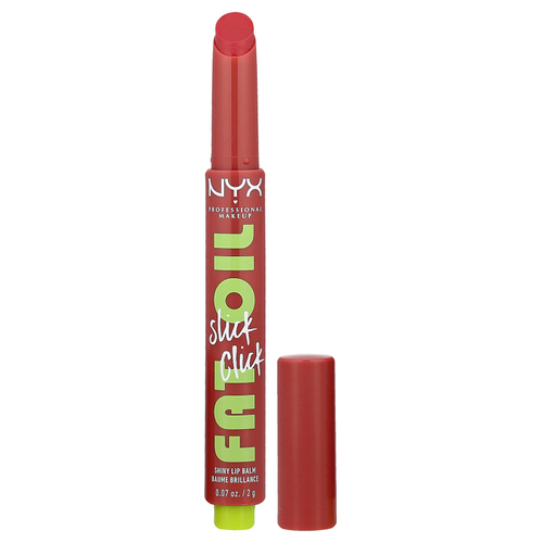 NYX Professional Makeup, Slick Click, Fat Oil, бальзам для губ, 04 Going Viral, 2 г (0,07 унции)