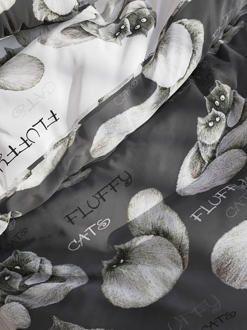 Пододеяльник поплин Сказка "Fluffy/Флиппи" 2-спальный на молнии 175x215 см