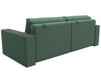 Диван прямой с декором Лига-049 НПБ, Амур 11 РОГОЖКА зеленый