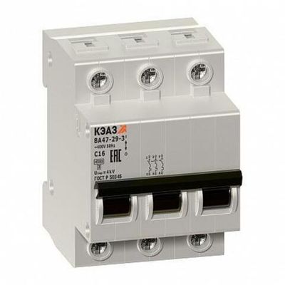 Автоматический выключатель модульный ВА47-29-3B6-УХЛ3-КЭАЗ