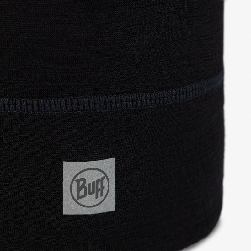 Шапка шерстяная Buff Merino Lightweight Solid Black Фото 5