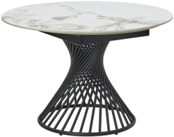 Стол BUENO 120 GLOSS GOLDEN JADE SOLID CERAMIC / BLACK, ®DISAUR