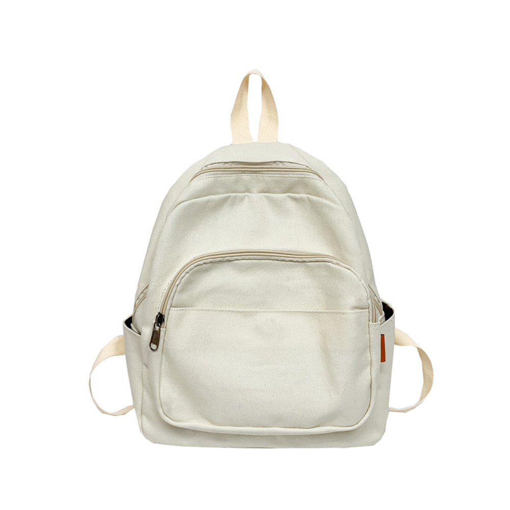 PAKEXIONG Canvas Versatile For High School And University Students Regular Unisex White/Black/Khaki/Orange