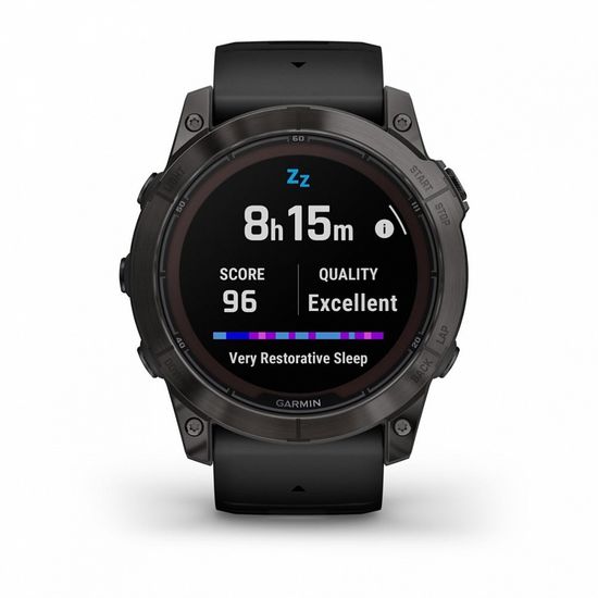 Умные часы Garmin Fenix 7X Pro Sapphire Solar Edition Титановый угольно-серый корпус с DLC-покрытием и черным ремешком