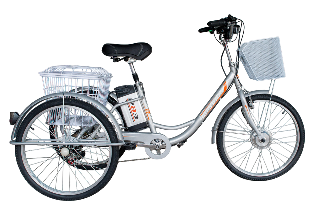 Электровелосипед 24" трехколесный РВЗ Чемпион 6 ск., 250Вт, 10Ач