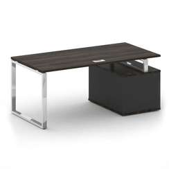 Shift Стол руководителя с опорной тумбой, левый SK.SRT-180 (L) Дуб Мали/Антрацит 1800*904*753
