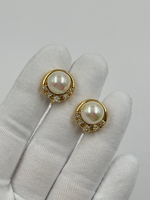 Клипсы с «жемчугом» и кристаллами D'Orlan