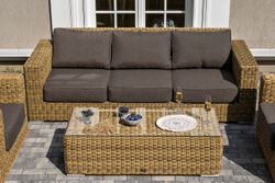 "Боно" лаунж-зона из искусственного ротанга, цвет соломенный