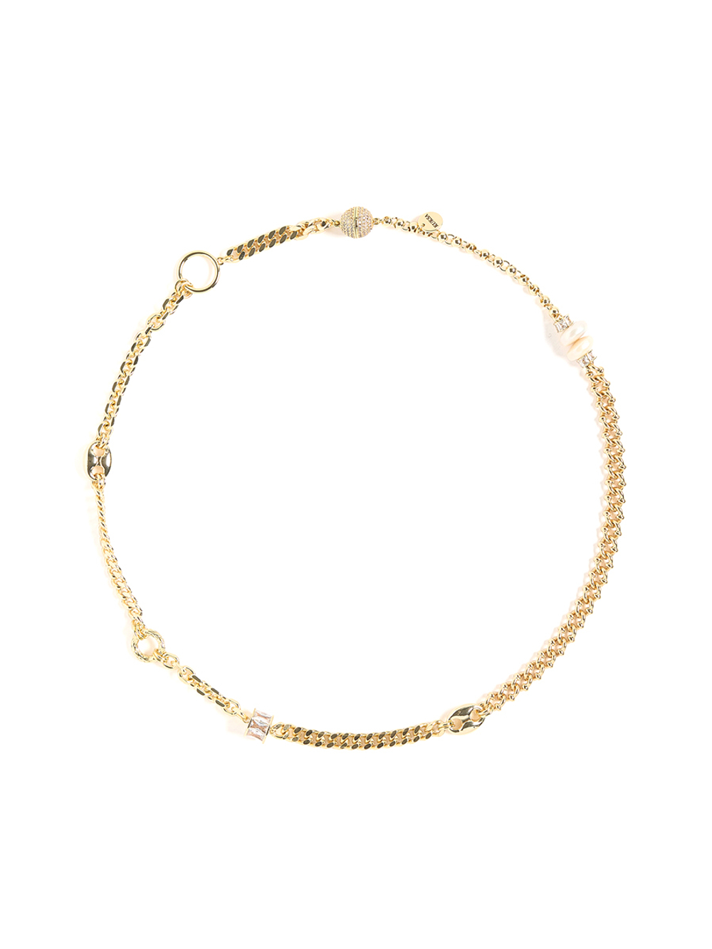 Колье "Charm chain segments" Gold