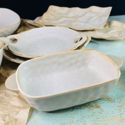 Lenardi 205-698 Прямоугольный салатник ДЮНА с ручками в под.уп.(х24)Фарфор