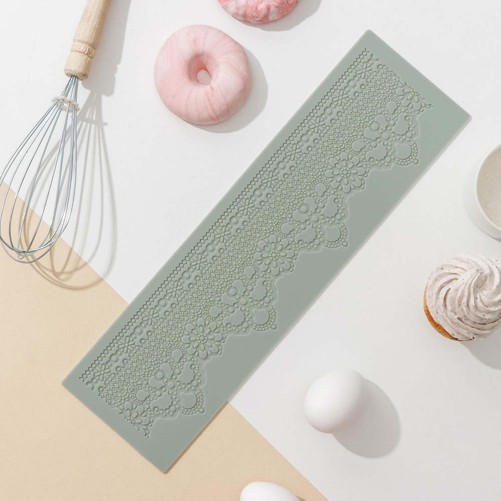 Коврик для айсинга 39х11 см "Кружевной венец"