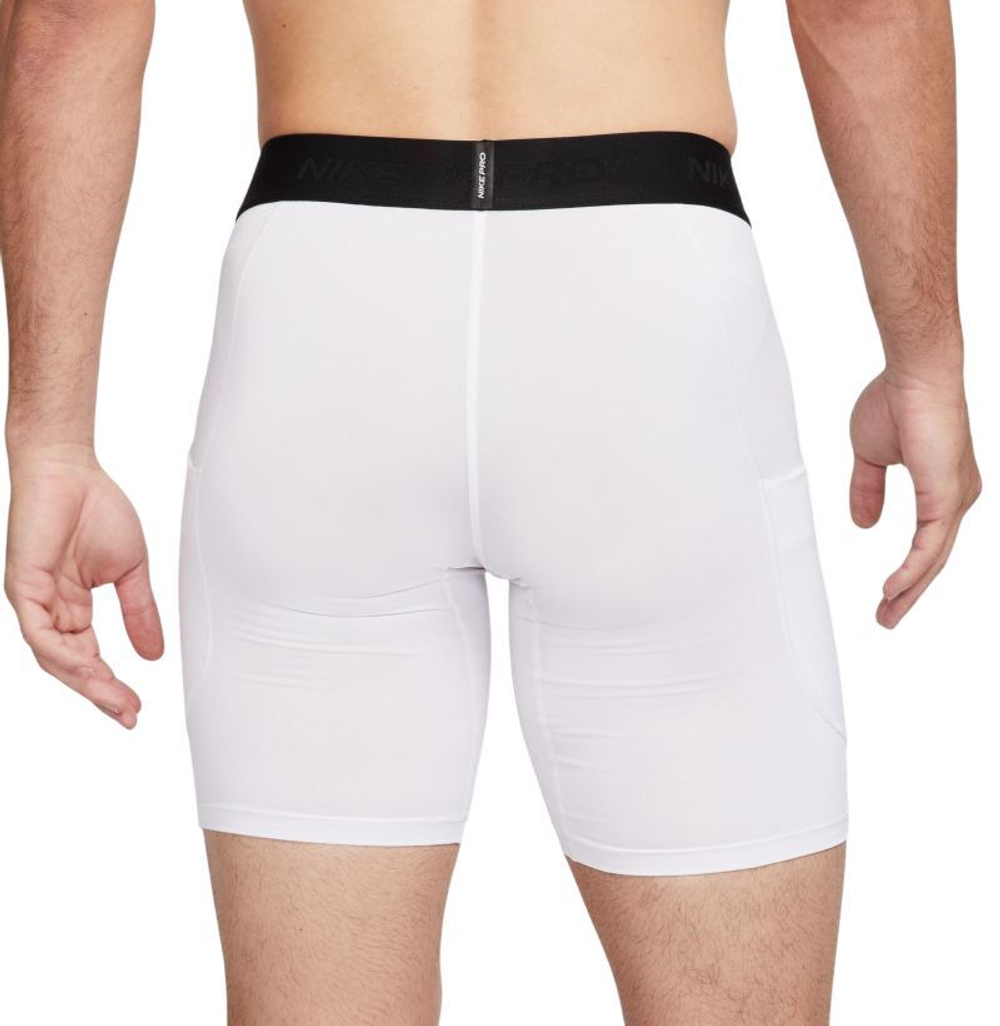 Мужские теннисные шорты Nike Pro Dri-Fit Fitness Long - white/black