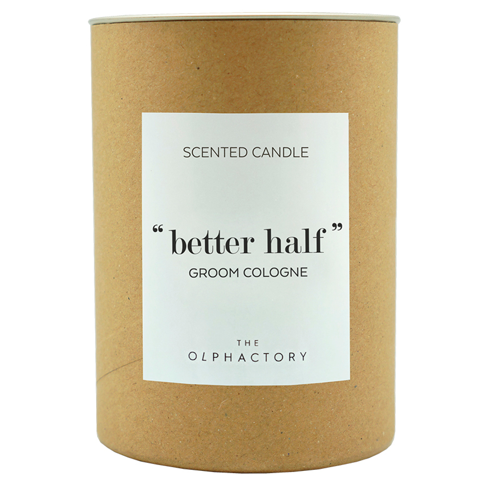 Свеча ароматическая the olphactory, better half, groom cologne, 40 ч