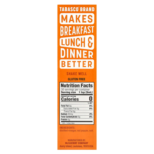 Tabasco, Перечный соус, классический, 148 мл (5 жидк. Унций)