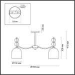 5235/5C LN Люстра E27 5*40Вт 220В IP20 MODERNI