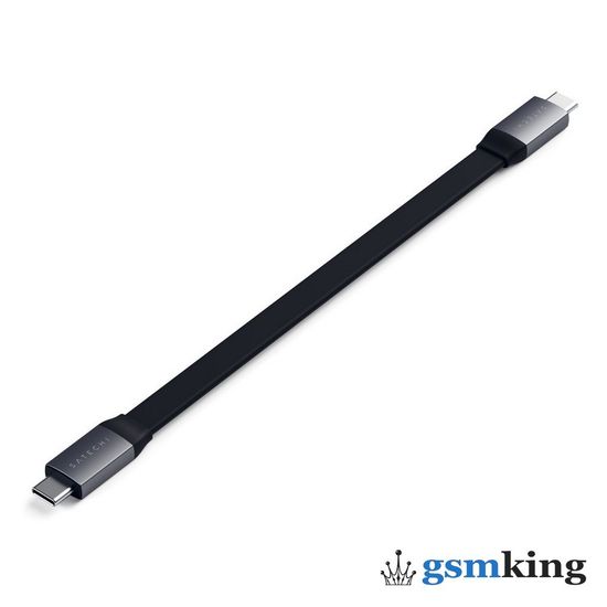 Satechi USB-C to USB-C Gen 2 Flat Cable 83W 4K 60Hz Space Gray ST-TССАС