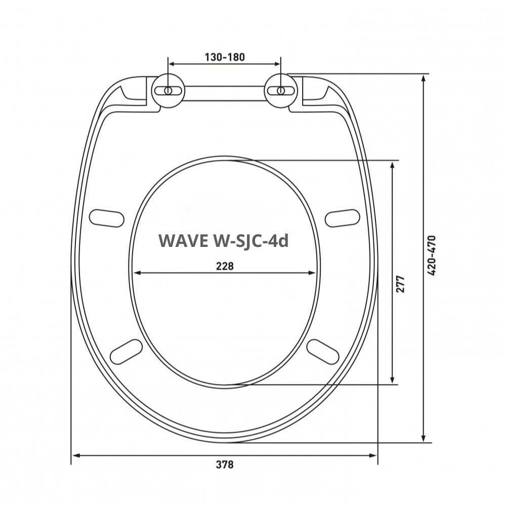 Сиденье д/унитаза  WAVE W-SJC-4d дюропласт БЕЛЫЙ глянец (Сенатор,Цезарь,Прима,Baltic) 14