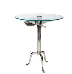 Кофейный столик Пропеллер, Ø44х65 см, серебро