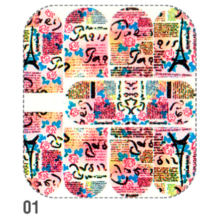 *Наклейки Fairy Nails переводные IRISK