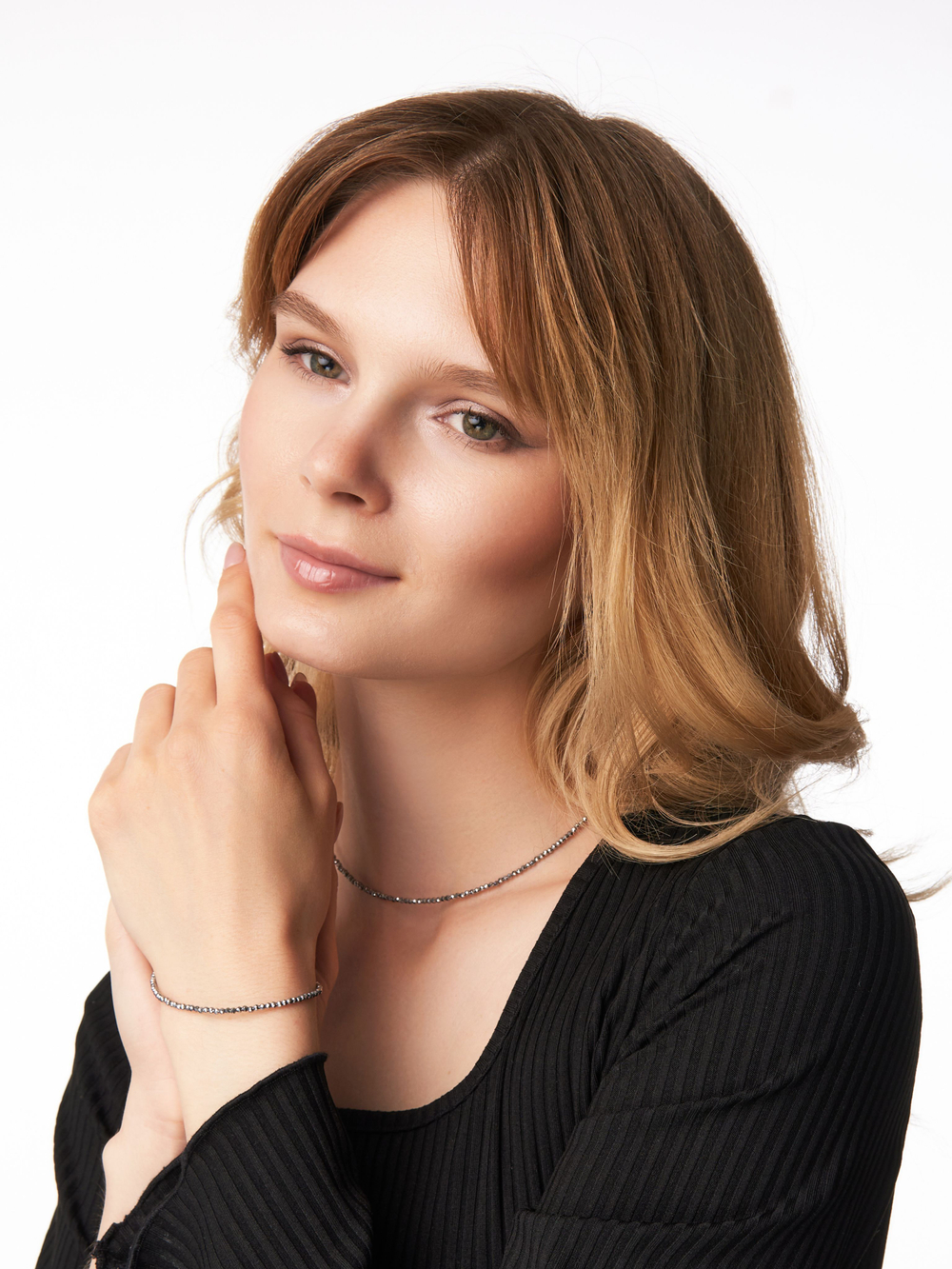 Браслет на руку чешское стекло хамелеон