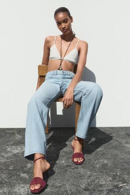 ZARA ДЖИНСЫ Z1975 STRAIGHT LONG-LENGTH С ВЫСОКОЙ ПОСАДКОЙ, ИНДИГО