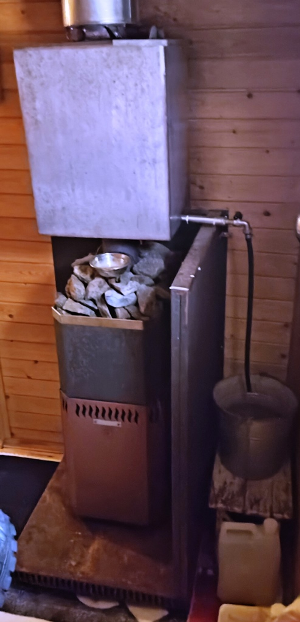 Печь для бани Русь-18 Л + Бак самоварного типа 45л