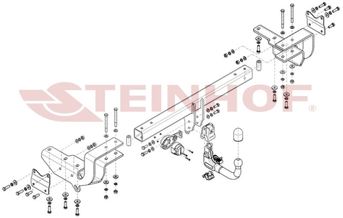 Фаркоп на Lexus RX 450h 2019-2022 (паспорт и сертификат в комплекте)(без электрики) Steinhof.L-172