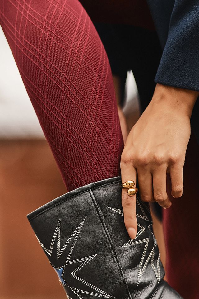 Бордовые колготки  Elena