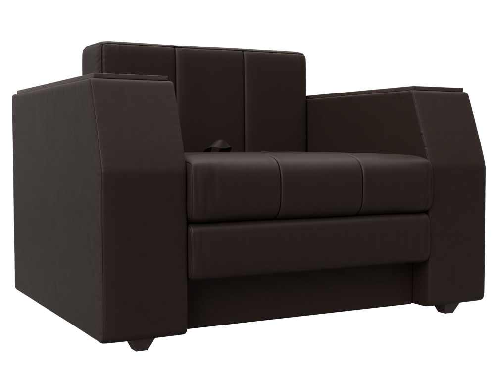 Кресло-кровать Атлантида, Коричневый, Экокожа, 28410