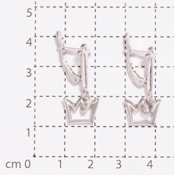"Берналь" серьги в родиевом покрытии из коллекции "Gammi" от Jenavi  с английским замком