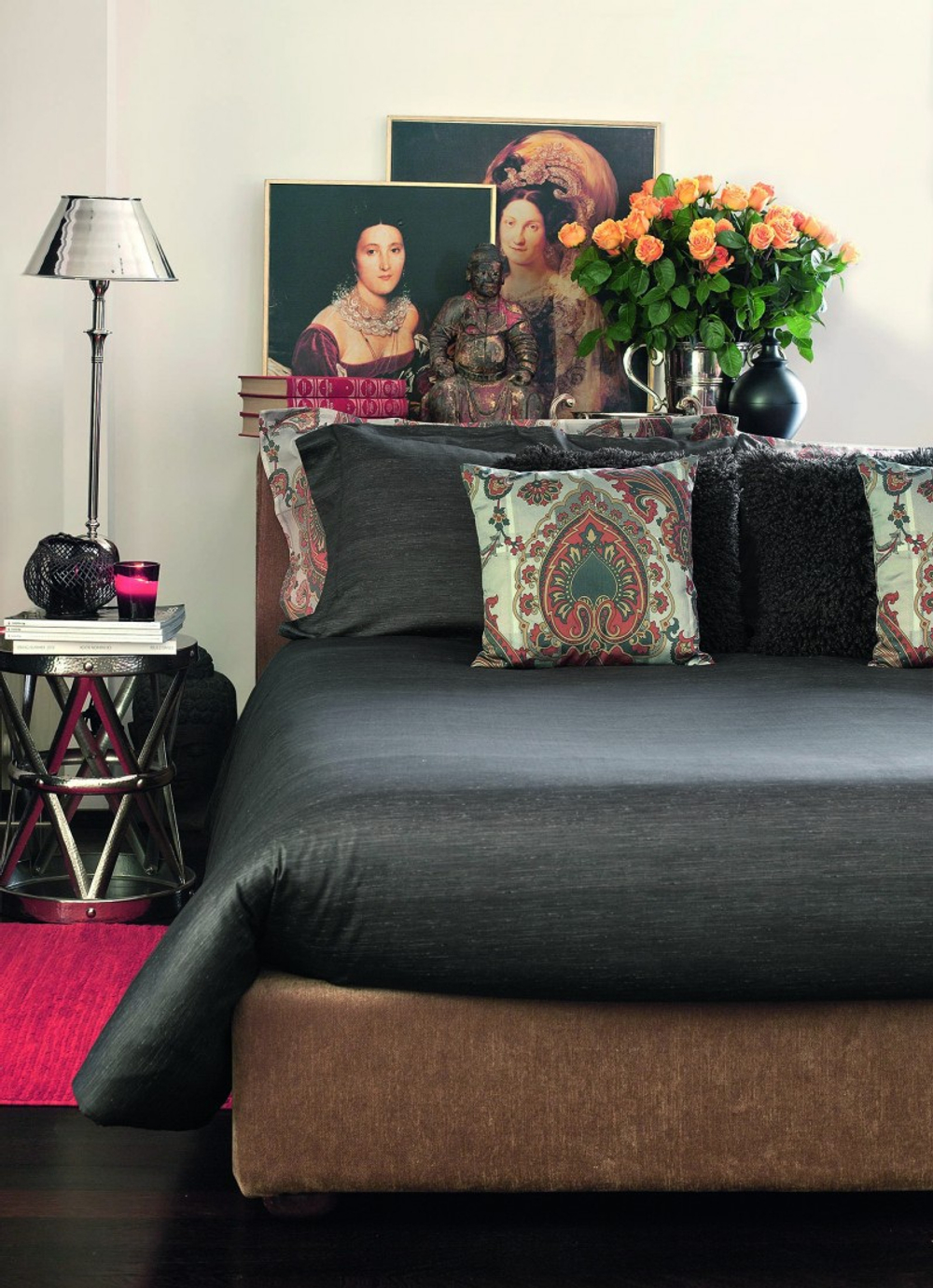 Постельное белье 2 спальное евро Svad Dondi Finiseta темно-коричневое Италия