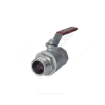 Кран шаровой латунь хром R854L Ду 20 Ру42 ВР/НР полнопроходной рычаг красный Giacomini R854LX024
