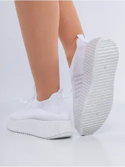 Слипоны на высокой подошве мокасины летние текстильные