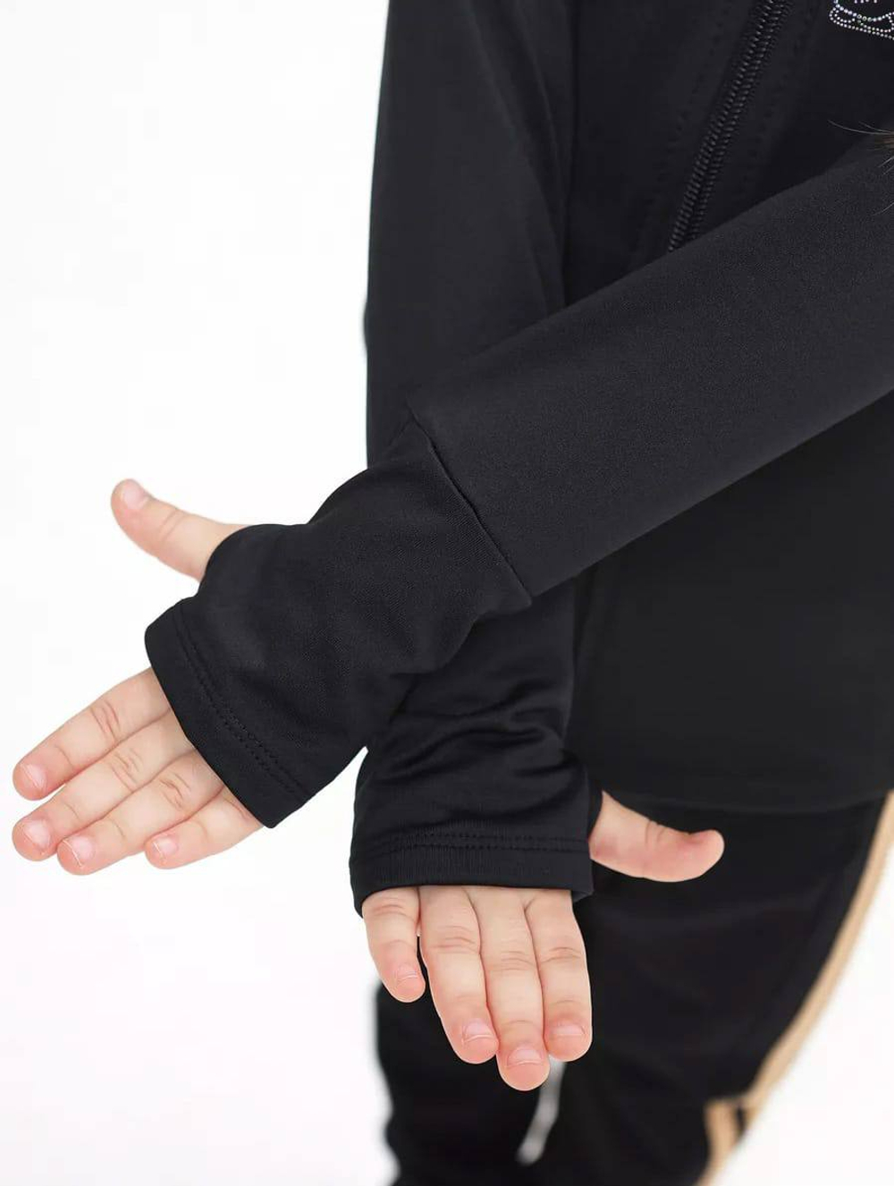 Термокуртка с аппликацией из страз