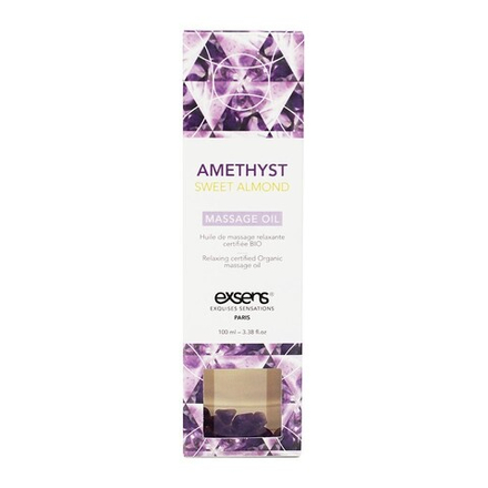 Органическое массажное масло с камнями AMETHYST SWEET ALMOND