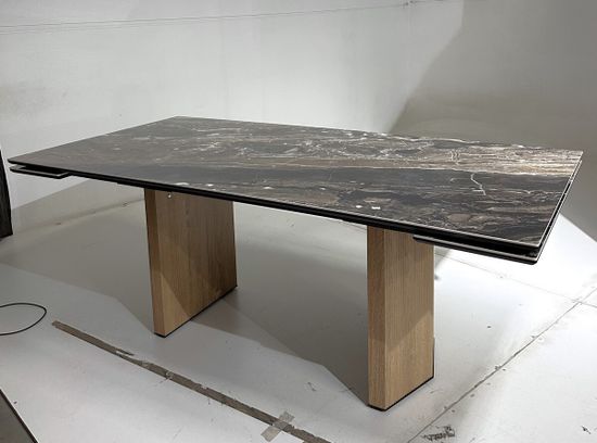 Стол МОЦАРТ 200 AMADEUS POLISHED, керамика / Дуб монтана