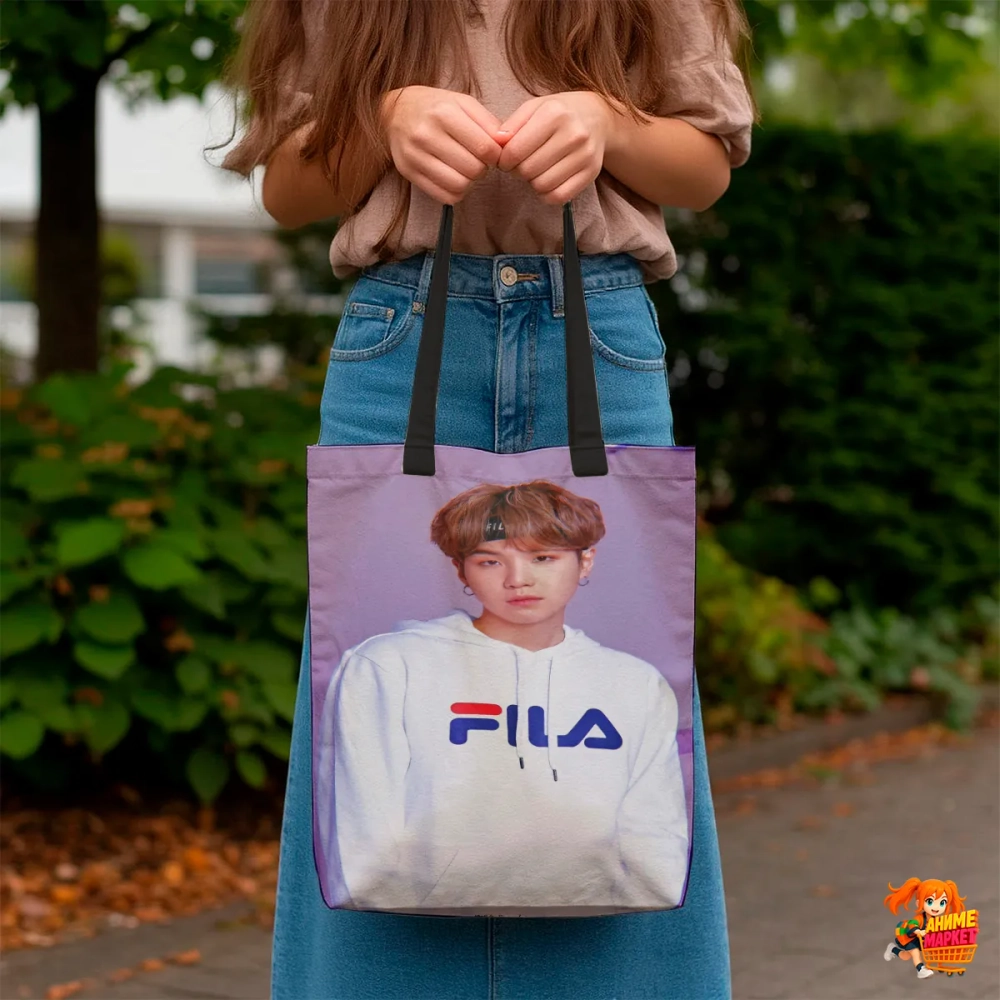 Сумка шоппер с принтом BTS