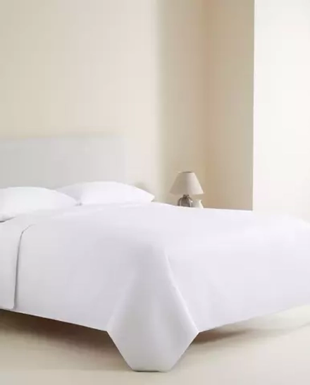 ZARA HOME (200 НИТЕЙ) ПОДОДЕЯЛЬНИК ИЗ ХЛОПКА ПЕРКАЛЬ, БЕЛЫЙ