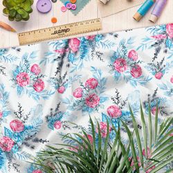 Ткань поплин натуралистичный дизайн