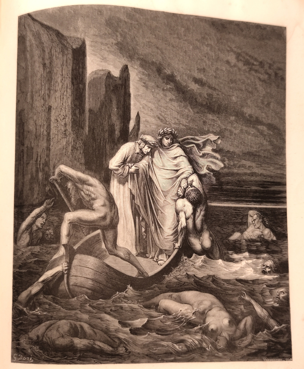 "Божественная комедия в 2-х книгах (т.1: Чистилище и Рай; т.2: Ад)". Данте Алигьери. 1879г.