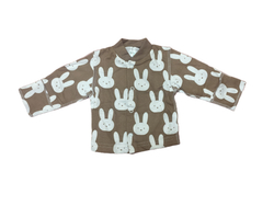 Кофточка длинный рукав из футера (100% хлопок с начесом) на кнопках с антицарапками на рост 56 см